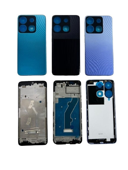 Ouxa Back Panel with Camera Lens for Infinix Smart 7 (X6517) Blue