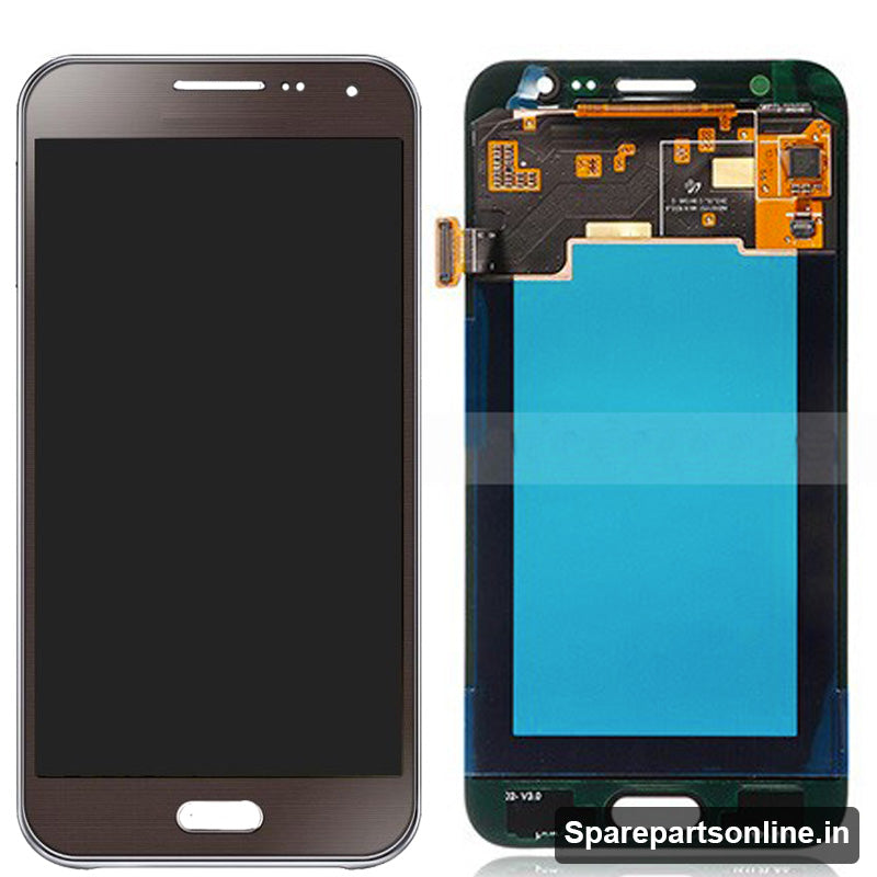 Ouxa Lcd Display Combo Folder for Samsung Galaxy E5 Brown