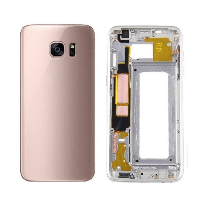 Ouxa Back Panel Housing Body for Samsung Galaxy S7 Edge Rose Gold