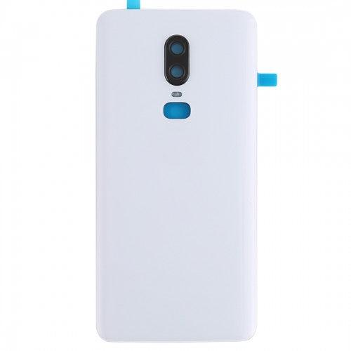 Ouxa Battery Door Back Panel Housing for Oneplus 6 {With Camera Lens} : White