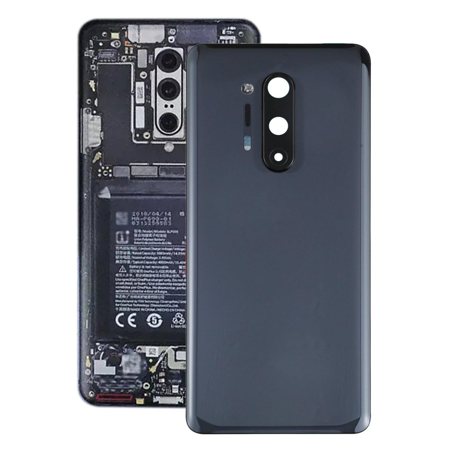 Ouxa Battery Door Back Panel Housing for Oneplus 8 Pro : Black