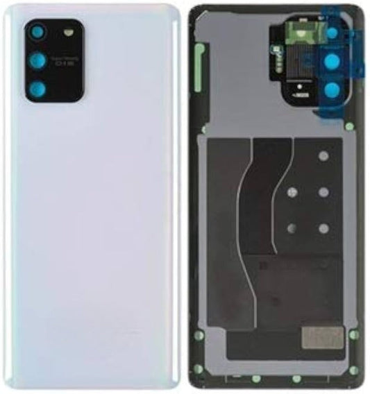 Back Panel Glass With Camera Lens for Samsung Galaxy S10 Lite  Prism White