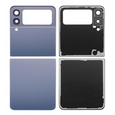 Back Panel Glass With Camera Lens for Samsung Galaxy Z Flip 4 Blue