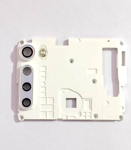 Ouxa Camera Glass Lens with Frame for Moto One Fusion Plus White