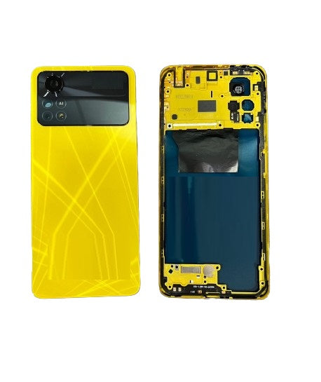 Ouxa Back Panel Housing Body for Poco X4 Pro Yellow